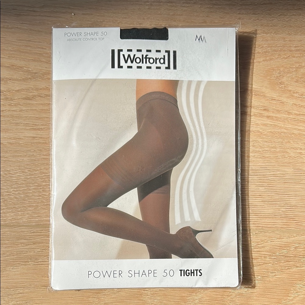 NWT BLACK Wolford Control Top Tights